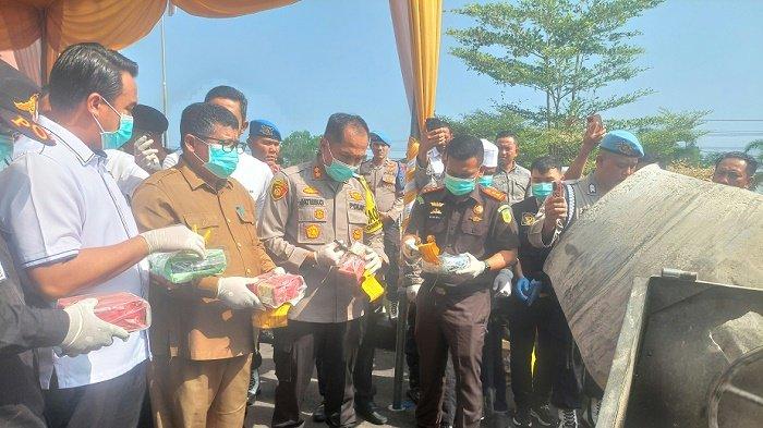 Polres Bireuen Bersama Forkopimda Musnahkan Narkoba